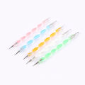 Nail Art Dotting Tool 5pcs/sets Nail Point Drill Pen Crystal Rod Two Head Screw Nail Art Brush Pen